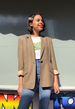 VINTAGE CAMEL OVERSIZED BLAZER