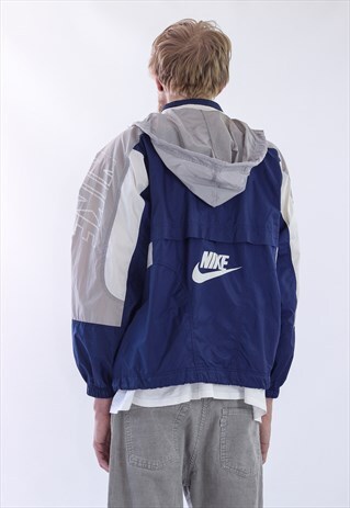 RARE 90S VINTAGE MENS NIKE BIG LOGO WINDBREAKER JACKET
