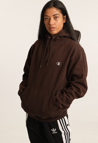 VINTAGE CHAMPION EMBROIDERED LOGO HOODIE
