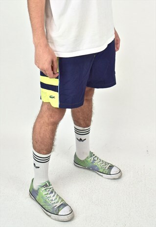 MEN'S VINTAGE 90'S LACOSTE NAVY & GREEN SHORTS