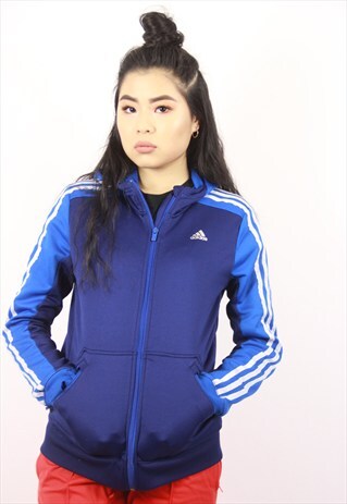 VINTAGE ADIDAS NAVY ZIP-UP