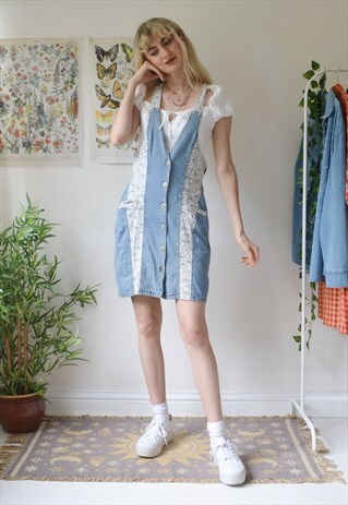 VINTAGE DENIM PANEL DRESS
