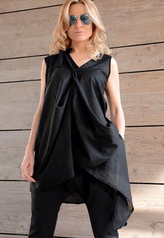 DRAPED PLUS SIZE SUMMER TUNIC