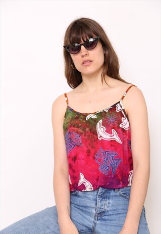 VINTAGE 90S HIPPY TIE DYE CAMI TOP