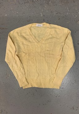 Vintage Abstract Knitted Jumper Funky Pattern Shetland Knit