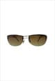 Vintage 2000s Brown Rimless Sunglasses