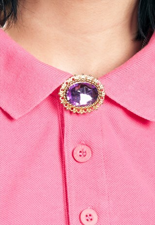 FAKE DIAMOND BROOCH - 80S VINTAGE PIN