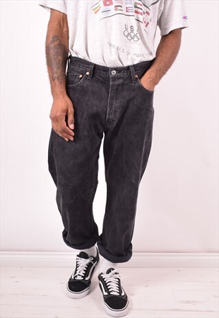 LEVI'S MENS VINTAGE JEANS W36 L32 BLACK 90S