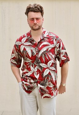 Pierre Cardin USA 90s Cuban Collar Tropical Shirt