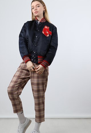 VINTAGE NAVY SMALL RED SOX VARSITY JACKET
