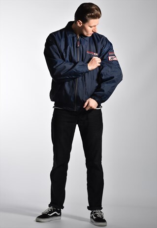 VINTAGE 1990S REEBOK ATHLETIC DEPT BOMBER JACKET