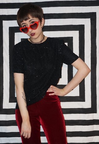 VINTAGE 80'S BEADED TOP