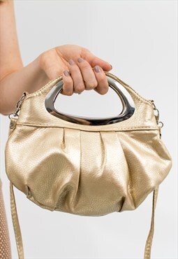 Vintage purse bag in golden metallic