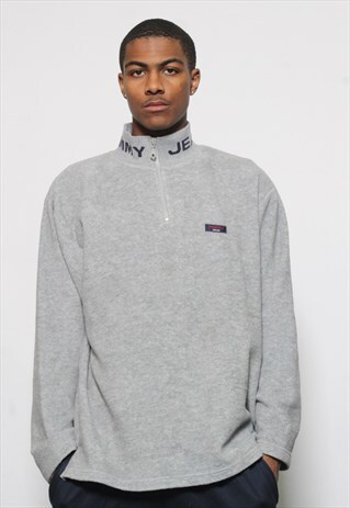 VINTAGE TOMMY JEANS 1/4 ZIP FLEECE GREY