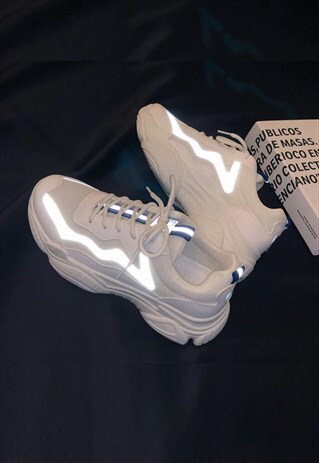 WHITE WEDGES PLATFORM SNEAKERS