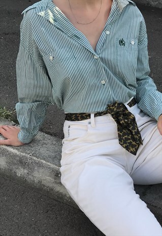 GREEN STRIPED SHIRT