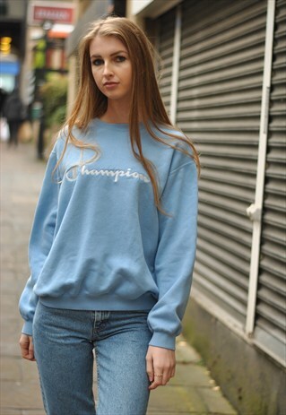 VINTAGE CHAMPION SPELL OUT LOGO SWEATER