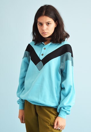 80'S RETRO ATHLEISURE SPORTS SLOUCHY SWEATSHIRT