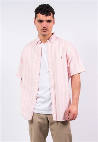 VINTAGE RALPH LAUREN PINK STRIPED SHIRT
