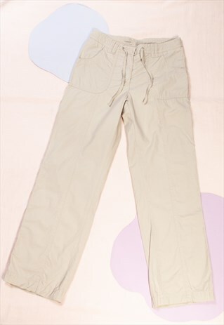 VINTAGE CARGO TROUSERS Y2K WIDE-LEG GORPCORE PANTS IN BEIGE