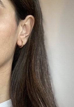 10mm Stainless Steel Hoop Earrings Unisex