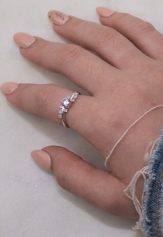 EASTER SALE - LOVE STONED SILVER RING