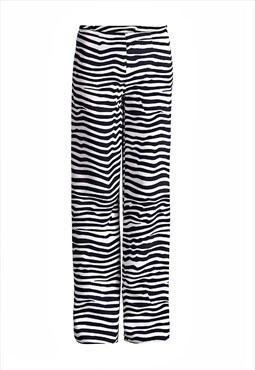 Striped Wide Leg Trousers