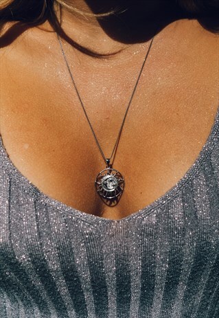SUN, MOON AND STARS NECKLACE IN STERLING SILVER