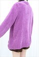 90S VINTAGE PINK FLEECE CARDIGAN JACKET (SIZE M)