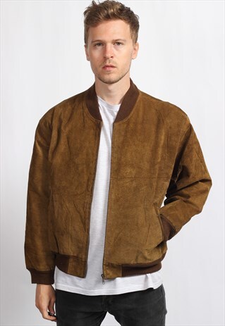 VINTAGE SUEDE BOMBER JACKET