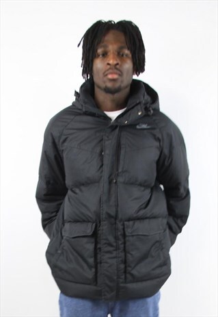 VINTAGE NIKE BLACK PADDED SPORTS JACKET