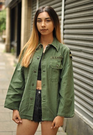 VINTAGE 70S US ARMY FATIGUE SHIRT