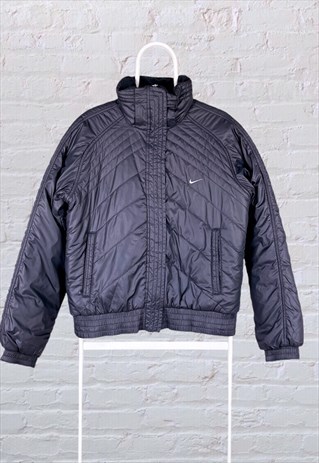 VINTAGE NIKE PUFFER JACKET GREY WOMEN'S XL 16/18