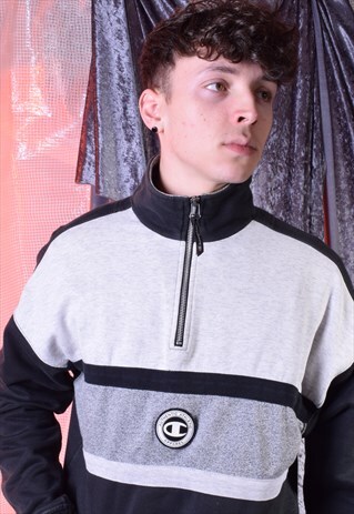 VINTAGE CHAMPION BLACK AND GREY SWEATSHIRT