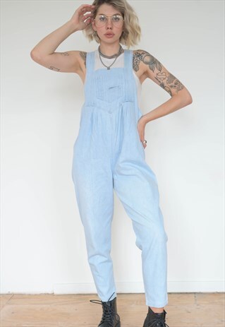 VINTAGE 90S DUNGAREES IN LIGHT BLUE WASH