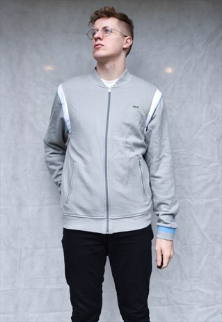 LACOSTE ZIP THROUGH BOMBER SWEATSHIRT SIZE L