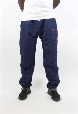 VINTAGE NIKE NAVY SHELL TRACKSUIT BOTTOMS