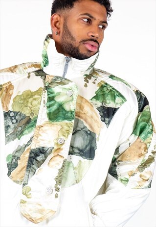 VINTAGE PATTERNED PUFFER JACKET AWJ50