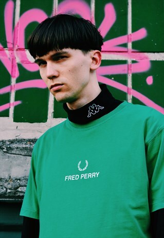 VINTAGE 90S GREEN FRED PERRY T-SHIRT