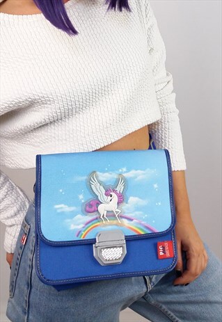 VINTAGE 'BIG BOX' UNICORN KIDS' LUNCHBOX / SHOULDER BAG
