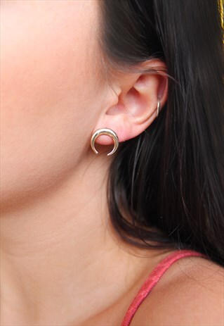 GOLD LUNA STUDS