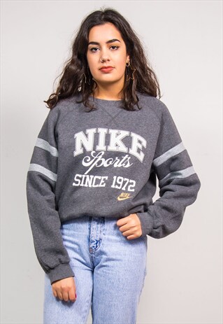 90'S VINTAGE GREY NIKE SPORTS SWEATSHIRT JUMPER