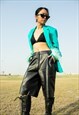 UNISEX TEAL STRAIGHT BLAZER