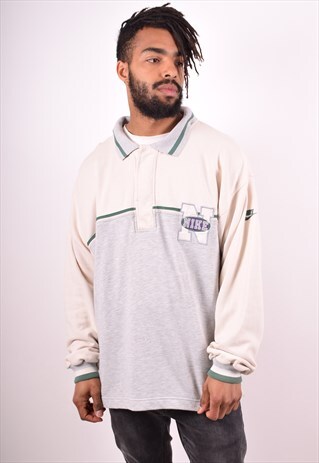 NIKE MENS VINTAGE SWEATSHIRT JUMPER XL GREY 90S