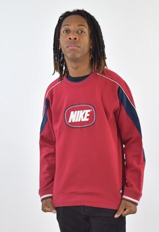 VINTAGE RED NIKE 90S SWEATSHIRT JUMPER