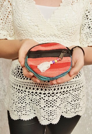 BOHO HIPPY PINK STRIPE COIN PURSE