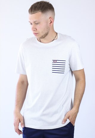 VINTAGE MENS FRED PERRY DOTS POCKET T-SHIRT