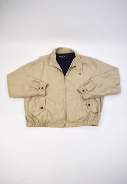 Vintage 90s Ralph Lauren Beige Full Zip Jacket