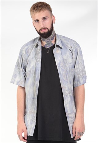 VINTAGE ABSTRACT PRINT 90S SHIRT