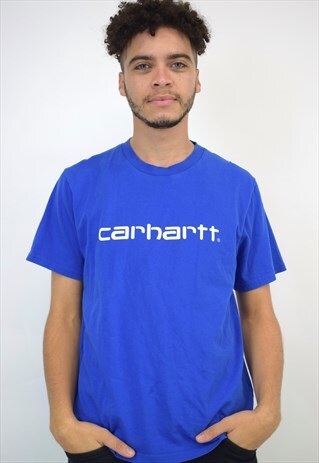 VINTAGE 90S CARHARTT BLUE T-SHIRT